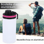 Lot de 10 bouteilles d'eau vierges de 600 ml pour sublimation - Pour sports de plein air - Avec couvercles colorés - Droites et 