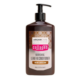ARGANICARE Soin Hydratant Sans Rinçage au Collagène 400 ml – Cheveux fins, plats et dévitalisés – Volume & légèreté, densité app