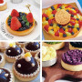 Guowall Cercle à Tarte Anneau à Tarte de PâTisserie Cercle Tartelette, Acier Inoxydable (24 * 24 * 4cm)