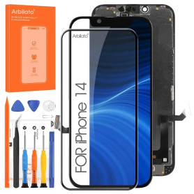 Arbilato Écran pour iPhone 14 LCD Display Tactile numériseur assemblée A2882 A2649 A2881 A2884 A2883 avec Outils de réparation (