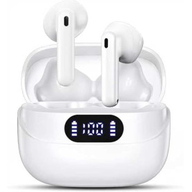 Écouteurs Bluetooth 5.3, Écouteur sans Fil avec 4 ENC Mic Casque Bluetooth Hi-FI Stéréo, 50 Heures Durée de Lecture, IP7 Etanche