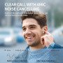 Écouteurs Bluetooth 5.3, Écouteur sans Fil avec 4 ENC Mic Casque Bluetooth Hi-FI Stéréo, 50 Heures Durée de Lecture, IP7 Etanche