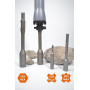 RANSENERS Bouterolle d'enfoncement SDS-Plus, Pilote de tige de terre professionnel, Ø20 * 170mm, Fabriqué en acier ultra-durci