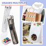 Pince Papier Clip Bureau NOCHME Lot De 2 Distributeur Agrafes Et 100 Clips Réutilisables En Métal Pour Papier, Tickets Et Docume