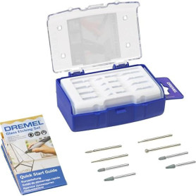 Dremel 682 Coffret Kit d’Accessoires de Gravure sur Verre Incluant 8 Accessoires Multi-Usage pour le Travail du Verre pour Outil