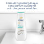 DOVE - Crème de douche Advanced Care Hypoallergénique - Testé dermatologiquement - Sensation de peau douce pendant 24h (lot de 2