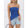 Sukiglam Debardeur Femme Élégant Bretelles Tube Top Été Sexy Dos Nu Bustier sans Manches Tunique Haut Élastique Slim Fit Y2K Goi