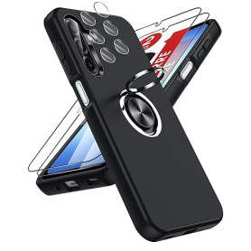 LeYi Coque pour Samsung Galaxy A17 5G/4G avec 2 Verre Trempé Protection écran, 2 Film Protecteur pour Caméra, Hard Militaire PC
