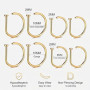 BDEPSTR Lot de 8 Faux Piercings Nez en Forme de D - Anneaux de Nez Sans Perçage en Acier Inoxydable Doré - Tailles Mixtes 8mm et