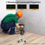 Niveau Laser,ASOBRIS Laser Chantier Autonivelant avec Trepied,Lazer Niveaux à Ligne Croisée Verte Pour Accrocher des Tableaux,Dé