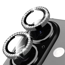 Oelrstfe Caméra Arrière Protection pour iPhone 16/16 Plus Verre Trempé,Pailleté Protecteur Objectif Lentille,9H Dureté HD Défini