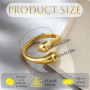 Dryxog Bague Femme Reglable Bague Acier Inoxydable Femme Ring Larme Bagues Goutte d'Eau Chunky Hypoallergéniques Empilables Pouc