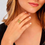 Dryxog Bague Femme Reglable Bague Acier Inoxydable Femme Ring Larme Bagues Goutte d'Eau Chunky Hypoallergéniques Empilables Pouc