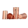 AncientImpex Lot de 6 verres martelés en cuivre pur | Capacité de 350 ml