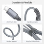 BASESAILOR pour iPhone 17 16 Câble Auxiliaire USB C 1.2M,Type C vers 3.5mm | Câble Adaptateur Audio Aux Stéréo Jack pour Voiture