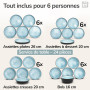 Pure Living Service de table 24 pièces pour 6 personnes – Beau service de table en grès de style méditerranéen pour 6 personnes 