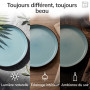 Pure Living Service de table 24 pièces pour 6 personnes – Beau service de table en grès de style méditerranéen pour 6 personnes 