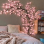 Guirlande de fleurs de cerisier 144 LED, télécommande et 8 modes lumineux | Décoration murale lumineuse, alimentation USB pour b