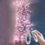 Guirlande de fleurs de cerisier 144 LED, télécommande et 8 modes lumineux | Décoration murale lumineuse, alimentation USB pour b