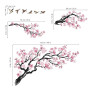 wondever Stickers Muraux Grand Branche de Fleurs Rose Autocollants Muraux Mural Stickers Cerisier Floral Branche Arbre Oiseaux p