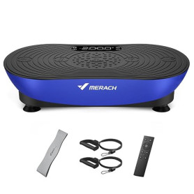 MERACH Plateforme Vibrante pour L'Entraînement Et Le Modelage du Corps, avec 99 Niveaux De Vitesse, Haut-Parleur Bluetooth Intég