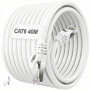 ikbc Cable Ethernet 40m, Cat 6 Cable RJ45 40m FTP Blindé Câble Réseau Blanc | Gigabit Cable Internet 40 Mètres Haut Débit, Anti-