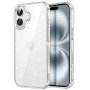JETech Coque Pailletée pour iPhone 16, Transparent | Design Pailleté Scintillant, Étui Housse Protection Antichoc, Dos Transpare