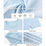 T-shirt d'été en soie glacée pour homme - Manches courtes - Maille fine - Respirant - Coupe ajustée - Col rond