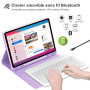 Coque Clavier pour Samsung Galaxy Tab S10 FE+ Plus 13.1" 2025, Clavier Azerty Français Bluetooth DéTachable, étui avec Bluetooth
