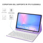Coque Clavier pour Samsung Galaxy Tab S10 FE+ Plus 13.1" 2025, Clavier Azerty Français Bluetooth DéTachable, étui avec Bluetooth