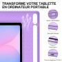 Coque Clavier pour Samsung Galaxy Tab S10 FE+ Plus 13.1" 2025, Clavier Azerty Français Bluetooth DéTachable, étui avec Bluetooth