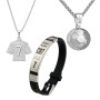 FENGCHUANG 3 Pièces Ensemble D'accessoires de Football, Bracelet C r7, Bracelet de Football pour Garçon, Pendentif Maillot, Coll