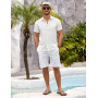 COOFANDY Chemise Homme Manches Courtes Été Loisirs Chemises Hommes Légère Plage Regular Fit Chemise avec Poche Poitrine | Chemis