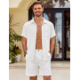 COOFANDY Chemise Homme Manches Courtes Été Loisirs Chemises Hommes Légère Plage Regular Fit Chemise avec Poche Poitrine | Chemis