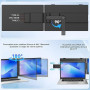 siaviala 14” Extension Ecran PC Portable, Double Écran PC Portable IPS FHD 1080P avec USB-C/HDMI, Extension d'écran Portable pou