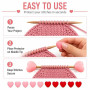 10 Pièces Bouchon D'Aiguilles à Tricoter CœUr,Aiguille Arrete Maille Tricot,HMCEY Capuchon de Protection de Pointe Aiguille,Bouc