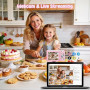 Appareil Photo Numérique 1080P 44MP Caméra Vlogging pour Enfants Ados, FHD Compact Portable avec Écran 2,4" Zoom 16X, Mini Camér