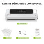 Bonsenkitchen Machine Sous Vide Alimentaire, 5 Sacs Sous Vide, VS2000 | Appareil de Mise Sous Vide Alimentaire Adapté à la Cuiss