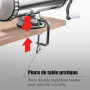 COSTWAY 2,5 kg Poussoir à Saucisses, Machine à Saucisse Remplissage de Saucisse en Alliage d'Aluminium avec 3 Tubes de Diamètre