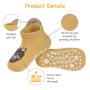 Vicloon Lot de 6 paires de chaussettes antidérapantes en coton avec imprimé animal, chaussettes antidérapantes thermiques pour b