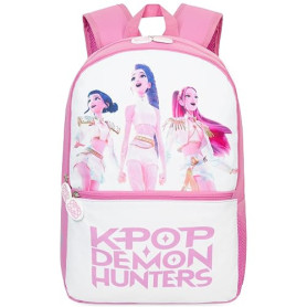 Get Trend Kpop Demon Hunters Huntrix Grand Sac a Dos Enfant Fille, 46 cm Cartable Enfant Fermeture Eclair et Rembourré, Ecole ou