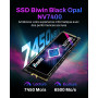 Biwin Black Opal NV7400 M.2 PCIe Gen4 SSD 2 to - Vitesse de Lecture jusqu'à 7400 Mo/s - SSD Interne Professionnel NVMe 2.0 - Sto