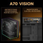 TR Boîtier PC A70 Vision - Éclairage ARGB 5 V - Design de Ventilation en Maille pour Un Refroidissement Optimal - Emplacements d