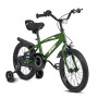 BODIOO Vélo Enfant 14 Pouces, vélo pour garçon et Fille avec Roues stabilisatrices, Cadre Stable, siège réglable, Frein arrière