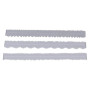 Deckle Edge Ruler Règle de Déchirement en Acier au Carbone 3pcs Règle de Bords Irréguliers Fabrication de Gaufrage en Acier au C