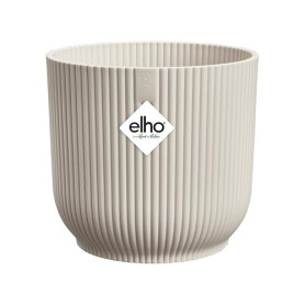 Elho Vibes Fold Rond Mini 11cm Pot de Fleur - Linen White | Ø 11.1 x H 10.5 cm | Convient à une Utilisation Intérieure | Plastiq