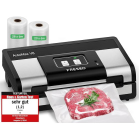 FRESKO Automatique Machine Sous Vide Alimentaire, Aspiration de 18 L/min,V8 | Machine Sous Vide Mains Libres, Détection Sec/Humi