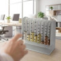 HMF Compteur de pièces pour tri et rangement de la monnaie, trieur de pièces transparent avec échelle des valeurs, tirelire pour