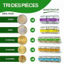 AF® Lot de 120 étuis à monnaie (8 x 15 étuis) | 15 rouleau piece de monnaie 1 euro + 15 rangement pieces de monnaie 2 euros... |