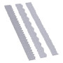 Deckle Edge Ruler Règle de Déchirement en Acier au Carbone 3pcs Règle de Bords Irréguliers Fabrication de Gaufrage en Acier au C